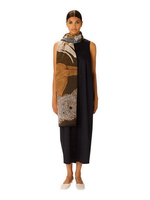 sciarpa donna 100x190 fantasia toutou militare Inoui Editions | SCARF100-TOUTOUGRIS